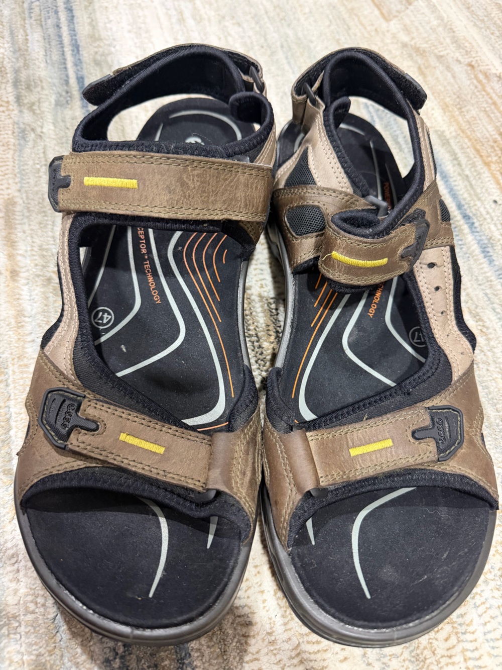 Ecco Brown and Black Men's Outdoor Sport Sandals
